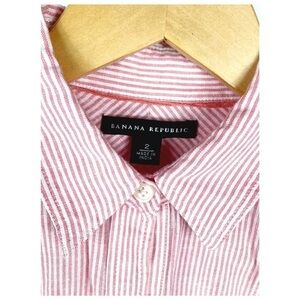 BANANA REPUBLIC PINK PINSTRIPE SHIRT, BUTTON Down Shirt